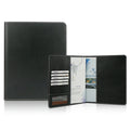 Modernqiu Custom A4 Padfolio Portfolio File Folder Business Executive PU Leather Document Products for School Use