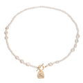 Vintage Baroque Natural Freshwater Pearl Necklace Dragonfly Embossed Buckle Original Clavicle Chain Pendant Fashion Accessory