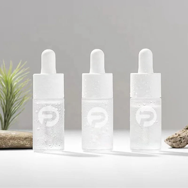 Refillable 5ml 10ml Clear Glass Dropper Bottle Empty Cosmetic Sample Packaging with Screw Lid for Essential Oil