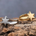 Unique Hexagram Star Rings Stainless Steel Silver Gold Six Point Star Geometric Rings for Men Women Jeweley Gifts