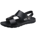 Leisure Outdoor Platform Fashion Men's Sandals Anti-Slip Rubber Sole Lightweight Genuine Leather Upper All Season