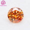 Factory Bulk Stock fanta Vivid Moissanite Loose Diamond Stone 0.5 Carat to 3 Carat Orange Color Loose Mosisanite