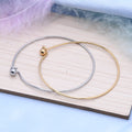Stainless Steel Wire Bangle Bracelets Open Cuff Removable Ball Bead Jewelry Findings Expandable Blank Bracelet