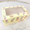 Cup Cake Box Dessert Cookie Macarons Cupcake Dessert White Transparent Box 2 6 Dividers Cake Paper Box