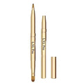 Double-Ended Retractable Lip Concealer Brush and Eyebrow Brush 3pcs Makeup Tools with Aluminum Handle for Lip Gloss Lip Liner