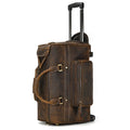 Private Label Professional Business Duffle Crazy Horse Men Travel Bag Genuin Leather Travel Bag with Wheels for Men