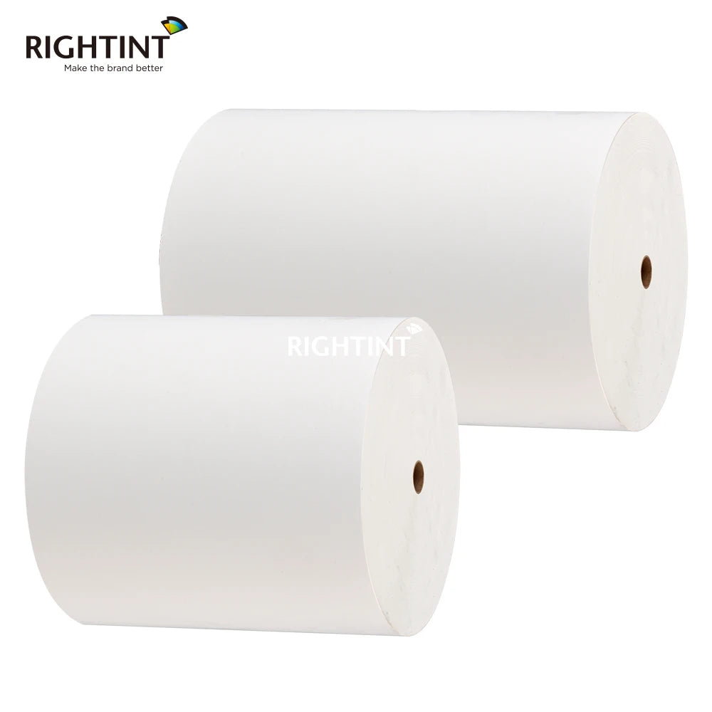 75mic Strong Acrylic Adhesive Waterproof Jumbo Roll Synthetic Paper Label Single Sided Masking Environmentally Friendly PP