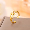 Stainless Steel Hollow Infinite Symbol Ring Gold Knot Infinite Ring for Women Men Wedding Party Ring Jewelry Gifts