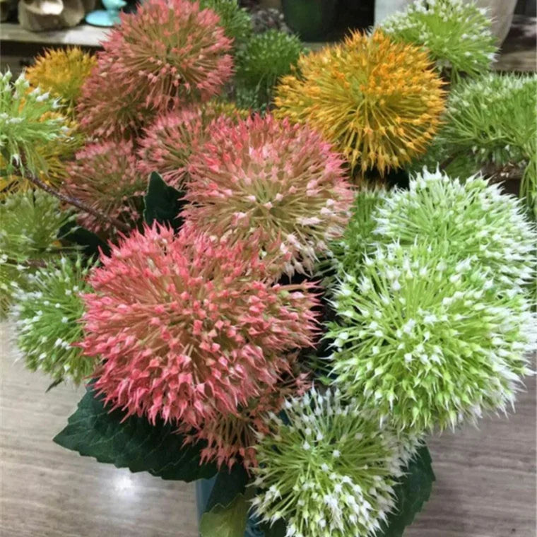 M434 Floral Supplies Home Decoration Flowers Arrangement Wedding Real Touch Plastic Silk Artificial Dandelion Flowers for Decor