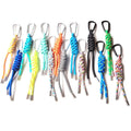 15cm Fashionable Outdoor Camping Braided Paracord Keychain with Carabiner Made of Plastic for Attaching Clothes