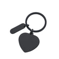 Wholesale New Custom Logo Stainless Steel Keychain with 18K Gold Plated Heart Charm Fashion Style Keychain with Engraving