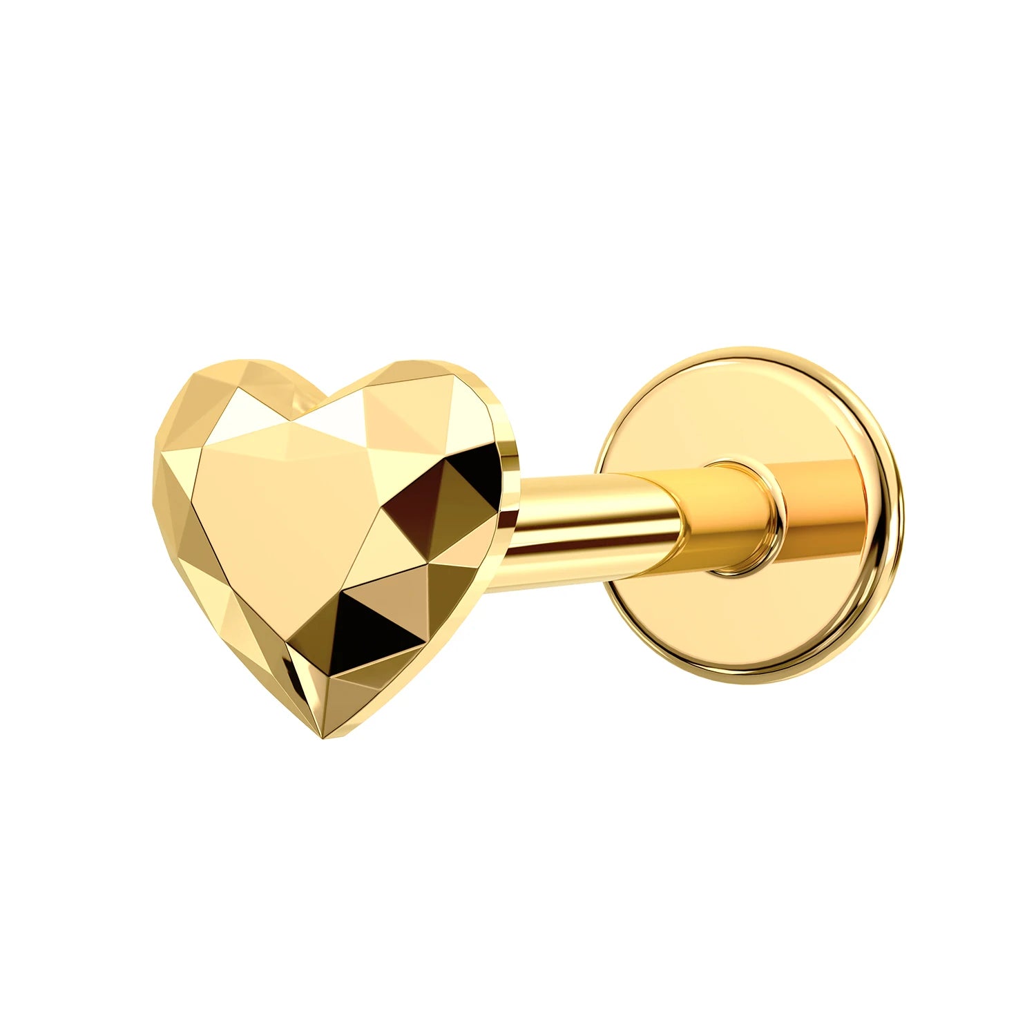 Toposh Minimalist Heart G23 Solid Titanium Cartilage Earrings Stud 16G Tragus Helix Earrings Dainty Helix Piercing Jewelry