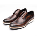 Handmade High Fashion Men's Derby Shoes Latest Design Leather Lace-up Comfortable Breathable for Office Business Casual Coffee