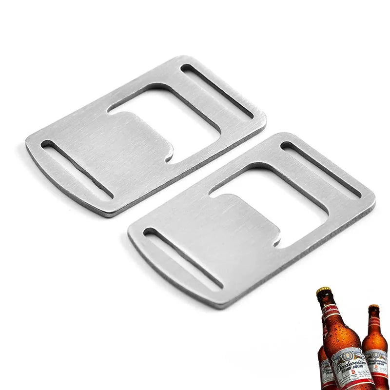 Portable Beer Opener Stainless Steel Card Bottle Opener for Outdoor Belt Hiking Backpack Travel Tactical Bags Accessories Opener