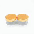 Luxury PET Plastic Body Butter Jars for Skin Care Cream 100ml with Gold Screw Top for Body Scrub Container