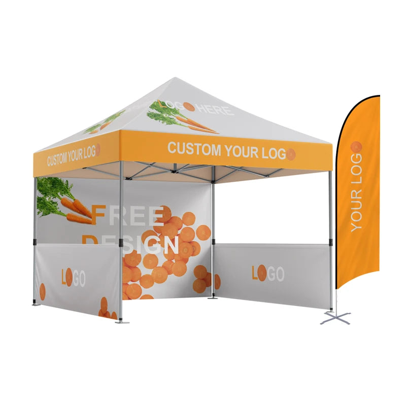 RONNINGSTAR Industrial Commercial Indoor/Outdoor Gazebo Tent 3 X 3 Trade Show Tent with Sidewall for Europe Market
