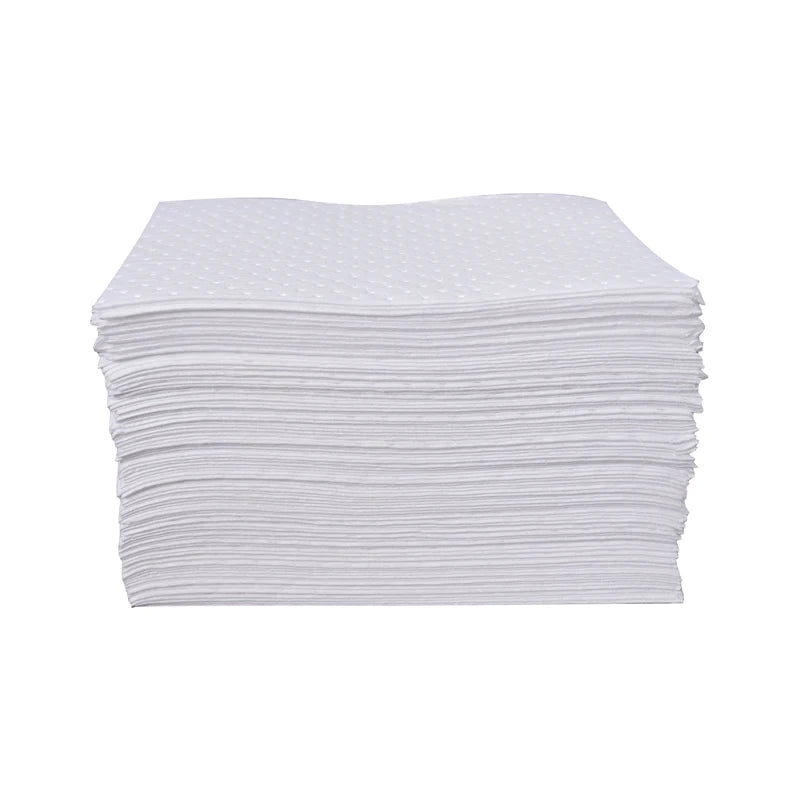 HeathRun OOA-M0400 Rapid Adsorption White Heavy Weight Oil Absorbent Pad & Absorb Mat for Ocean Use
