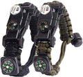 Multifunction Portable Lightweight 50g Survival Bracelet Kit 1L Capacity PE+Metal Adjustable Length 300 Colors Hiking Camping