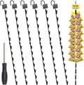 Clips Display Racks Black Metal Single Strips Hanging Snack Display Merchandising Strips Rack with 12 Clips