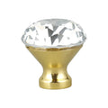 Zinc Alloy Crystal  Door Knobs  Single Hole Diamond Crystal Handle Cabinets Wardrobe Door Handle Drawer Handle Gold Bottom