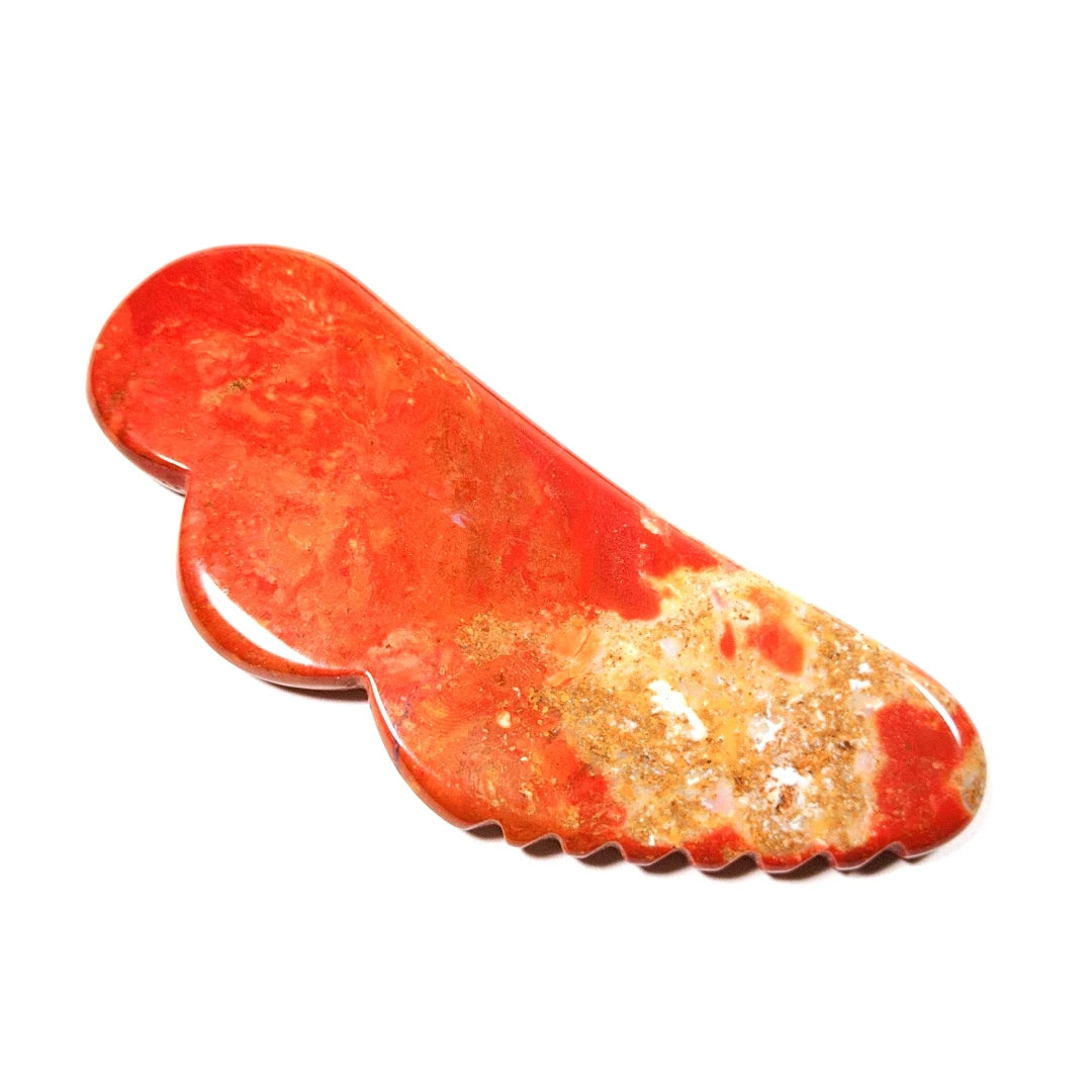Huiying New Easy to use jagged Mookaite wing guasha tool with jagged good for face beauty equipment