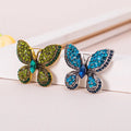 Fashion Colorful Gemstone Butterfly Brooch Pin Rhinestone Crystal Butterfly Brooch for Women