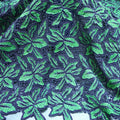 Latest Cord Floral Fabric Lace 100% Polyester Green Fashion Guipure Dress Lace Fabric