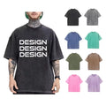 Custom Mens Acid Wash T Shirt 100% Cotton Oversized Plus Size Graphic t Shirts Print Logo Vintage T Shirt for Men