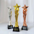 Gold Silver Bronze Resin Star Crystal Plaque Crystal Trophy Award MH-NJ0510