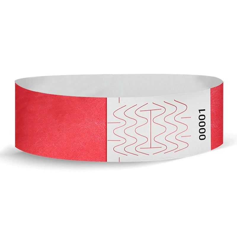 17 Colors Customizable Solid Color Tyvek Paper Wristband 19x250mm 1000pcs/Pack Waterproof Promotional Wristband Fast Delivery