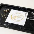 Custom Gold Printed 8x8cm Durable Eco-friendly Soft Microfiber Jewelry Polishing & Cleaning Wiping Cloth
