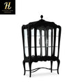 Italian Light Luxury Retour Aux Anciens Display Case Black Side Cabinet Living Room Wall High End Side Cabinet