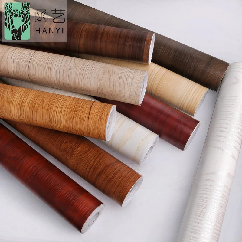 Factory Supplier 3m/5m/6m/10m Vinyl 3D Mediterranean Wood Grain Paper Self Adhesive Wallpaper Furniture Wall Stickers