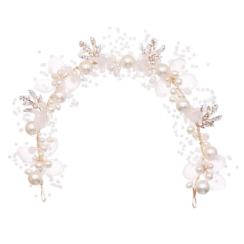 Women Headbands Hair Jewelry Wedding Hair Accessories for Women Rhinestone Pearl Headband Bride Tiara Hairbands Accessories