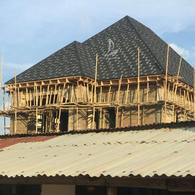 New Zealand Corrugated Galvanized Lightweight Roofing Steel Sheets Price Africa Cheaper Black Stone Coated Metal Roof Tile