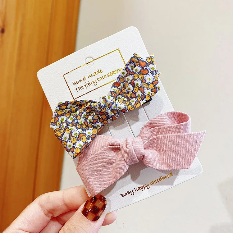 Wholesale Sweet Korean Clips Set Hair Pin Hair Accessories Set Baby Girl Bow Hair Clips