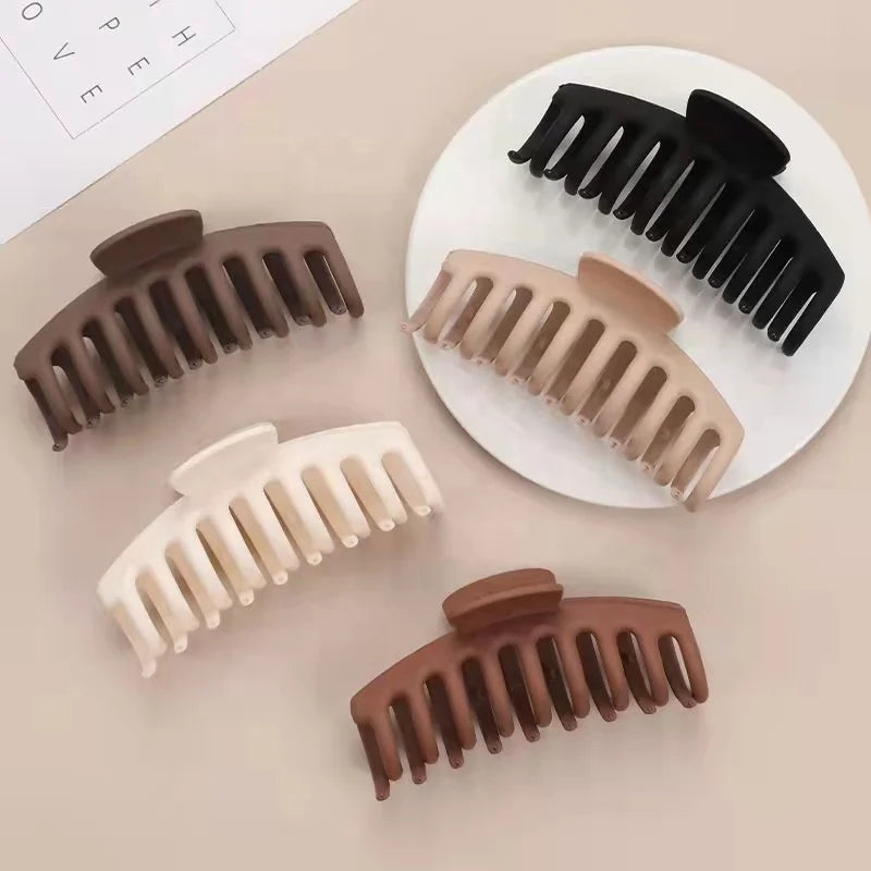 Factory Wholesale Big Hair Claw Clips New 6 Colors Matte Hair Claws 11 cm Fashion Claw Hair