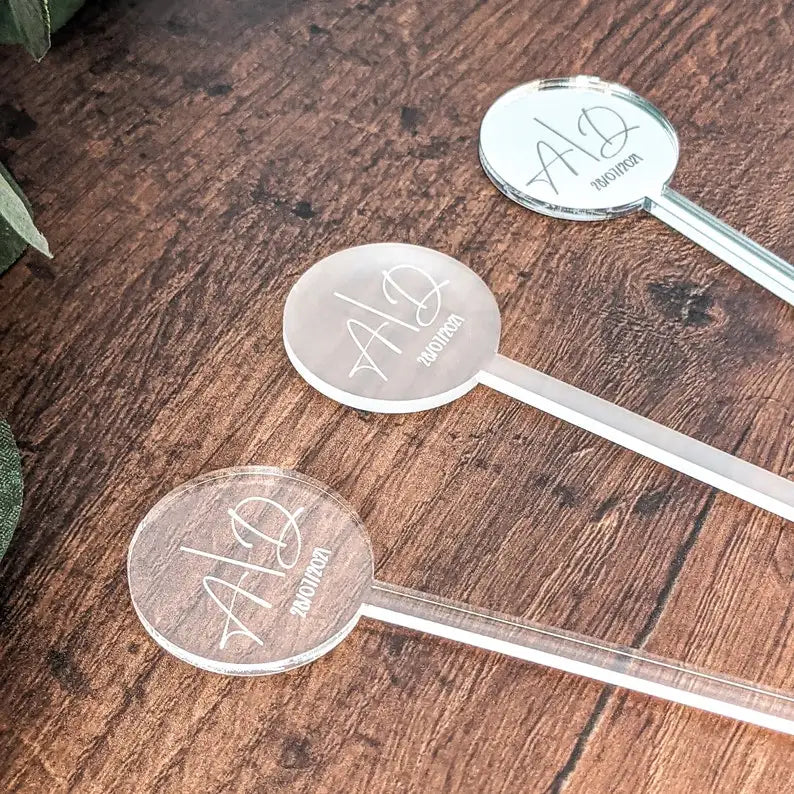 Hot Sale Wholesale Clear Acrylic Swizzle Sticks Plastic Crystal Swizzle Sticks with Engraved logo and Custom Drink Stirrers