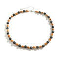 New Volcanic Stone Wood Bead Splicing Necklace Men's Senior Sense Retro Personality Collarbone Chain Men's Jewelry
