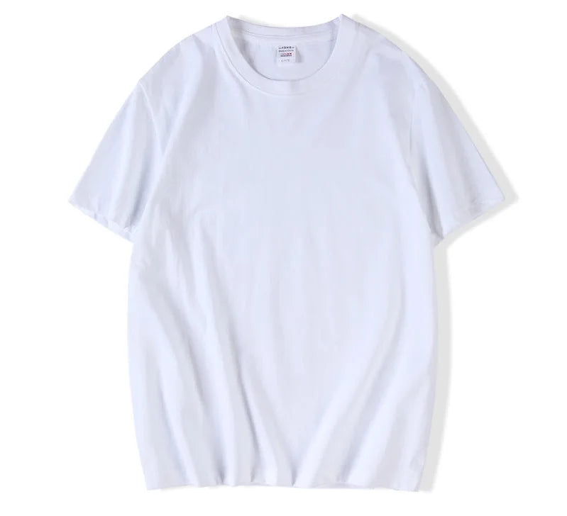 2023 New Arrival T-shirts Combed Cotton Round Neck Solid Color Men T-shirts