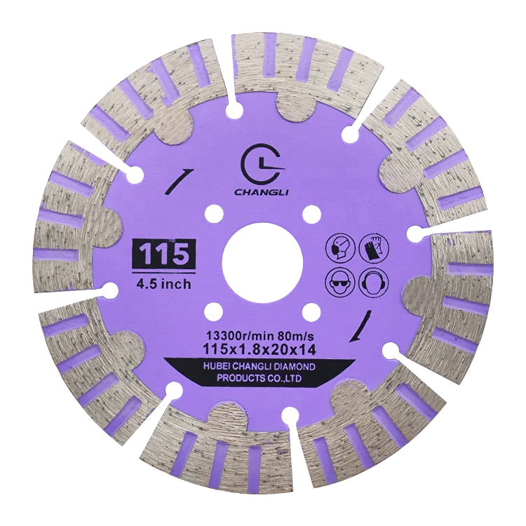 Fast Cutting Industrial 4.5 Inch Wall Cutting Disc 115mm Nitride Protection Tooth Slotted Diamond Saw Blade OEM Masonry Brick