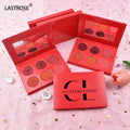 High Pigmented Vegan Cosmetics Eyeshadow Palette Red Cardboard Matte Shimmer Glitter Low MOQ DIY Gift Makeup Private Label
