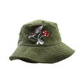 2024 New Style Custom Embroidery Logo Corduroy Bucket Hat Summer Green Color Corduroy Bucket Hat