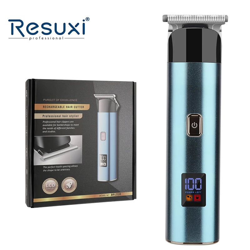 Resuxi BR-2328 Wireless Salon Rechargeable Hair Cutter Electric Hair Trimmer Body Trimmer for Man Usb Customized Logo 5W CN;ZHE