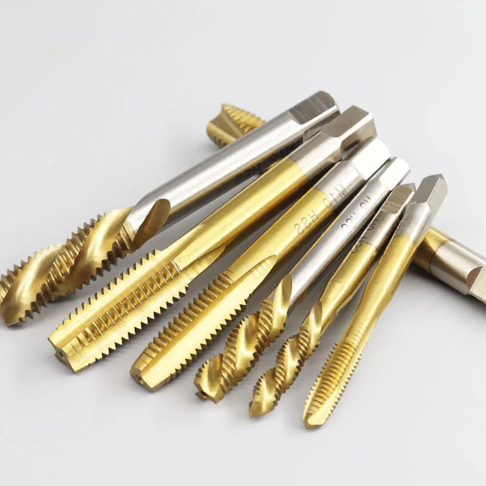 HSS 6542 Screw Taps M3-M12 Tap for High Speed Steel Machine Stainless Steel Tap Straight groove Spiral Tip