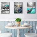 Original Art OEM&ODM Factory Wholesale 3pcs Landscape Lighthouse Canvas Painting Artwork Digital Printed Oil Painting