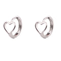 2023 NEW INS 925 Sterling Silver Heart Shape Hoop Earrings Jewelry for Women
