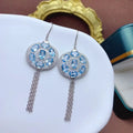 New Design Classic Tarnish Free 925 Sterling Silver Natural Topaz Oval Cut Bridal Wedding Women Earrings Party Gift Wholesale