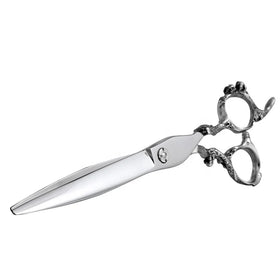 HUASIS DL06-80Z New 8inch Right-Handed Barber Scissors with Medium Handle Stainless Steel 6CR13 Hairdressing Shear