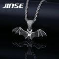 JINSE 2021 2025 NEW Mens Necklace Rope Chain Hip Hop Cartoon Pendant Fashion Jewelry